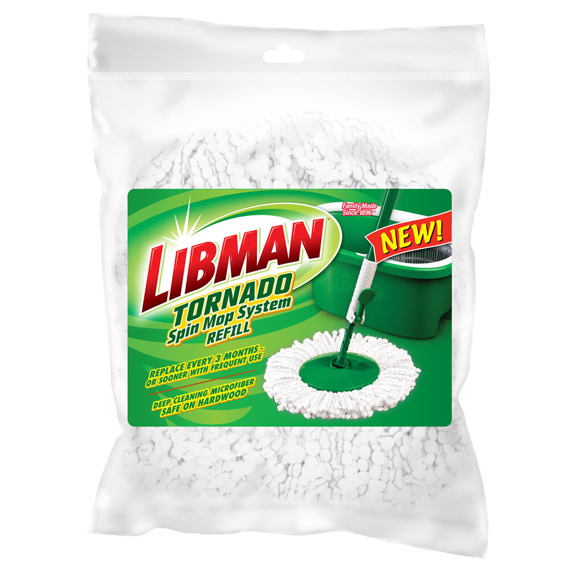 Libman, Tornado Spin Mop Refill 4PK, Width 10 in, Included (qty.) 4 Model# 1284 4PK